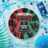 Juneteenth is Freedom for All Liberty Bell Papieren Bordje (Feest)
