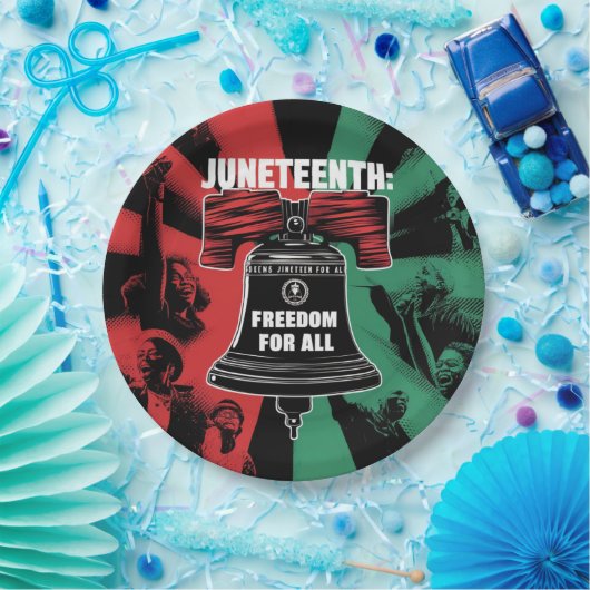 Juneteenth is Freedom for All Liberty Bell Papieren Bordje (Feest)