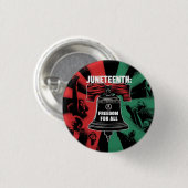 Juneteenth is Freedom for All Liberty Bell Ronde Button 3,2 Cm (Voorkant /achterkant)