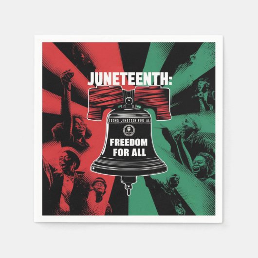 Juneteenth is Freedom for All Liberty Bell Servet (Voorkant)