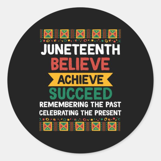 Juneteenth is mijn Independence Black Pride Melani Ronde Sticker (Voorkant)