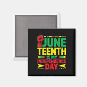 Juneteenth is mijn onafhankelijkheidsdag 1865 Afri Magneet (Voorkant / Achterkant)