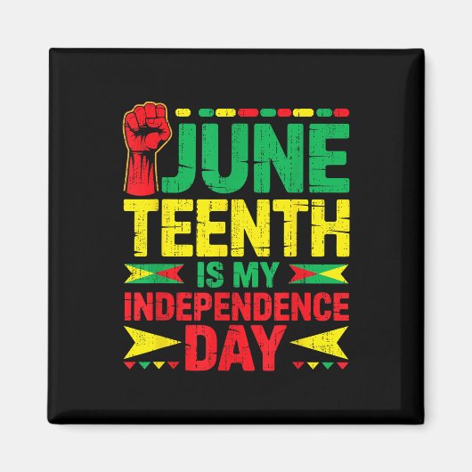 Juneteenth is mijn onafhankelijkheidsdag 1865 Afri Magneet (Voorkant)