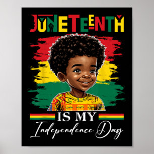 Juneteenth is mijn Onafhankelijkheidsdag 1865 Afro Poster