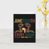 Juneteenth is mijn Onafhankelijkheidsdag 1865 gesc Kaart (Gele Bloem)