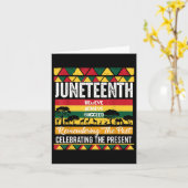 Juneteenth is mijn Onafhankelijkheidsdag Afrikaans Kaart (Gele Bloem)