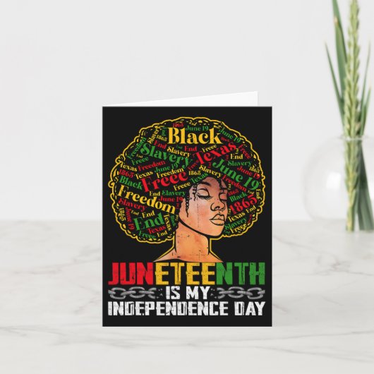 Juneteenth is mijn Onafhankelijkheidsdag - Black P Kaart (Voorkant)