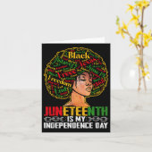Juneteenth is mijn Onafhankelijkheidsdag - Black P Kaart (Gele Bloem)