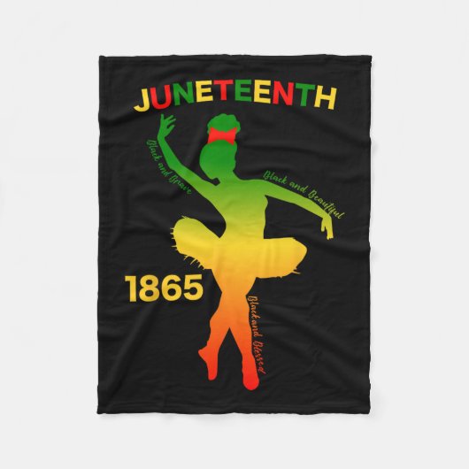Juneteenth is mijn onafhankelijkheidsdag danseres  fleece deken (Voorkant)