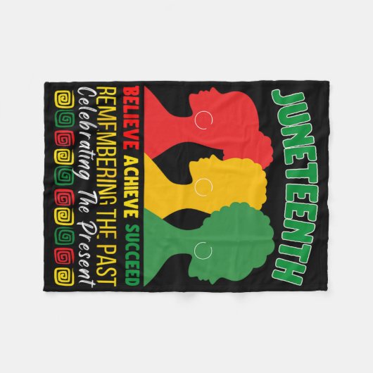 Juneteenth is mijn onafhankelijkheidsdag die ik ge fleece deken (Voorkant (Horizontaal))
