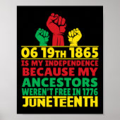 Juneteenth is mijn onafhankelijkheidsdag Free Blac Poster (Voorkant)