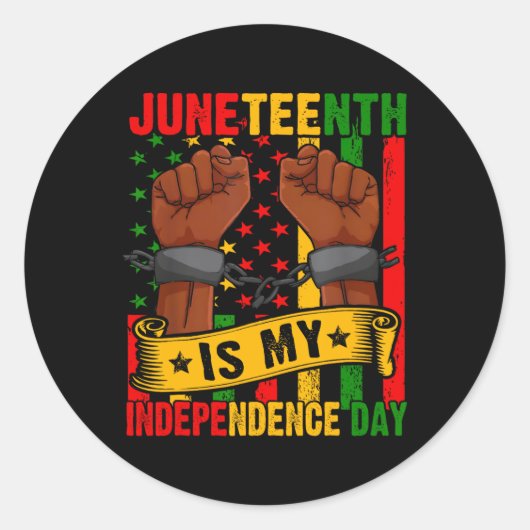 Juneteenth is mijn Onafhankelijkheidsdag Free ISH  Ronde Sticker (Voorkant)
