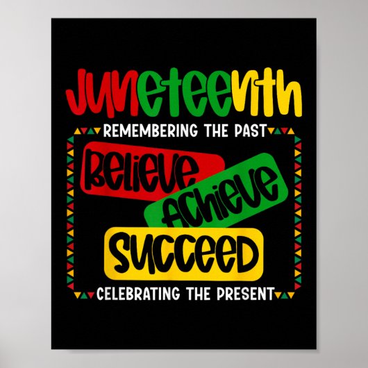 Juneteenth is mijn onafhankelijkheidsdag Geloof Be Poster (Voorkant)