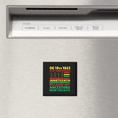 Juneteenth is mijn onafhankelijkheidsdag gratis zw magneet (Insitu (Vaatwasser))