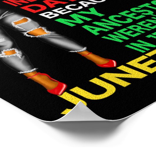 Juneteenth is mijn onafhankelijkheidsdag gratis zw poster (Hoek)