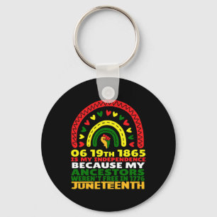 Juneteenth is mijn onafhankelijkheidsdag gratis zw sleutelhanger