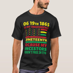 Juneteenth is mijn onafhankelijkheidsdag gratis zw t-shirt