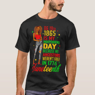 Juneteenth is mijn onafhankelijkheidsdag gratis zw t-shirt