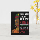 Juneteenth is mijn Onafhankelijkheidsdag  Kaart (Gele Bloem)