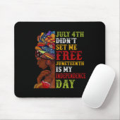 Juneteenth is mijn onafhankelijkheidsdag, niet 4 j muismat (Met muis)