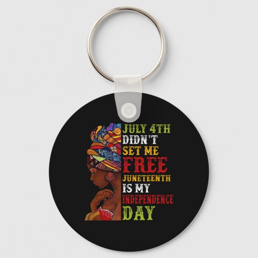 Juneteenth is mijn onafhankelijkheidsdag, niet 4 j sleutelhanger (Voorkant)