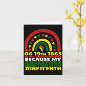 Juneteenth is mijn onafhankelijkheidsdag Roze Zwar Kaart (Gele Bloem)