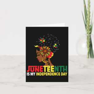 Juneteenth is mijn onafhankelijkheidsdag voor vrou kaart
