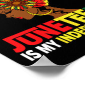 Juneteenth is mijn onafhankelijkheidsdag voor vrou poster (Hoek)
