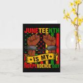 Juneteenth is mijn Onafhankelijkheidsdag Vrij Ish  Kaart (Gele Bloem)