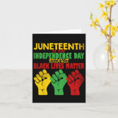 Juneteenth is mijn onafhankelijkheidsdag vrij sind kaart (Gele Bloem)