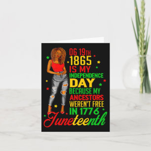 Juneteenth is mijn onafhankelijkheidsdag Vrije zwa Kaart