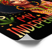 Juneteenth is mijn Onafhankelijkheidsdag Zwarte Ge Poster (Hoek)