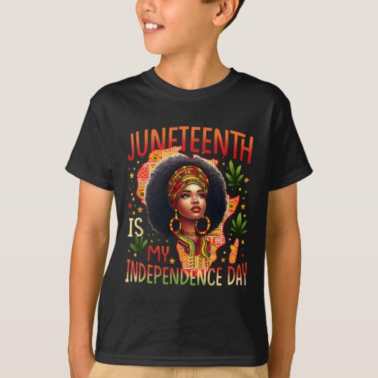 Juneteenth is mijn Onafhankelijkheidsdag Zwarte Ge T-shirt (Voorkant)