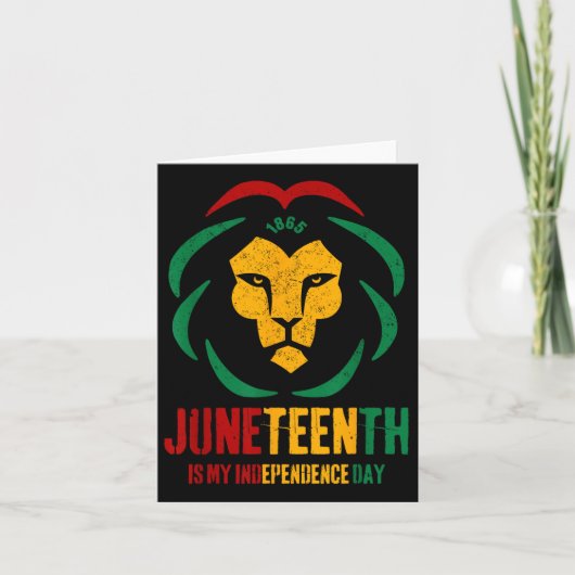 Juneteenth is mijn Onafhankelijkheidsdag Zwarte Ko Kaart (Voorkant)