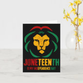 Juneteenth is mijn Onafhankelijkheidsdag Zwarte Ko Kaart (Gele Bloem)