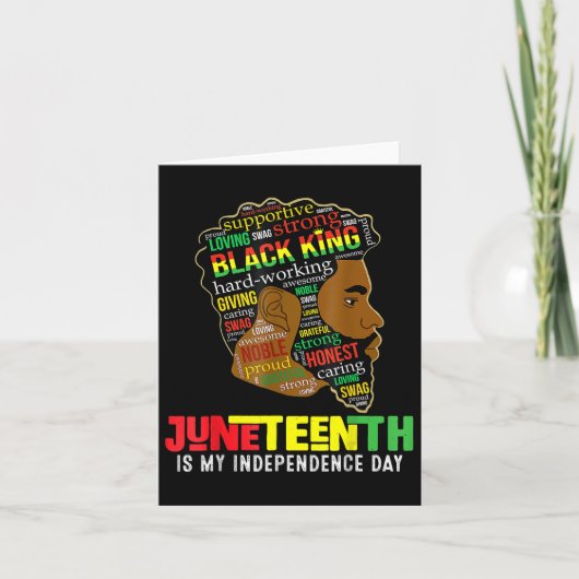Juneteenth is mijn onafhankelijkheidsdag Zwarte Ko Kaart (Voorkant)
