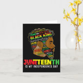 Juneteenth is mijn onafhankelijkheidsdag Zwarte Ko Kaart (Gele Bloem)