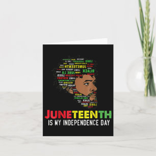 Juneteenth is mijn onafhankelijkheidsdag Zwarte Ko Kaart
