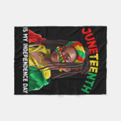 Juneteenth Is Mijn Onafhankelijkheidsdag Zwarte Me Fleece Deken (Voorkant (Horizontaal))