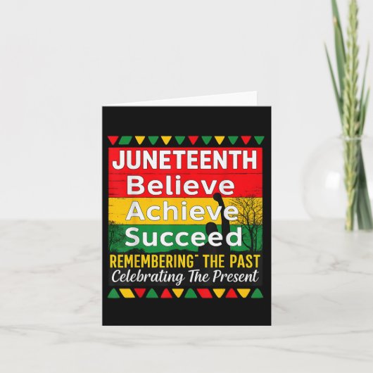 Juneteenth is mijn Onafhankelijkheidsdag Zwarte tr Kaart (Voorkant)