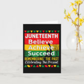 Juneteenth is mijn Onafhankelijkheidsdag Zwarte tr Kaart (Gele Bloem)