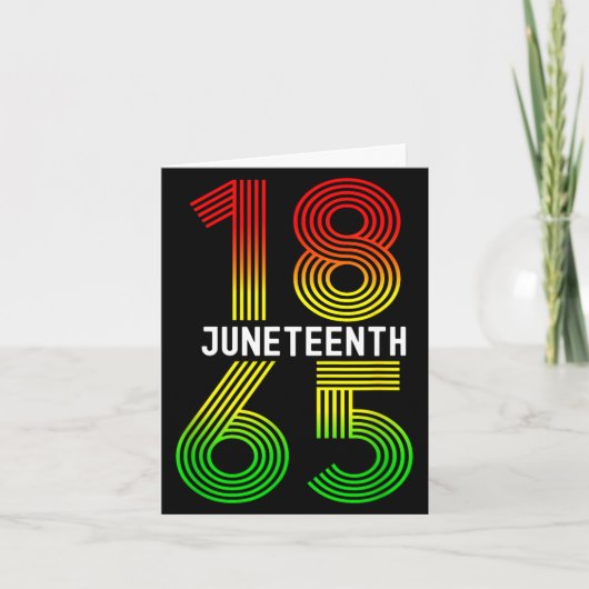 Juneteenth is mijn onafhankelijkheidsdag zwarte tr kaart (Voorkant)