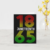 Juneteenth is mijn onafhankelijkheidsdag zwarte tr kaart (Gele Bloem)