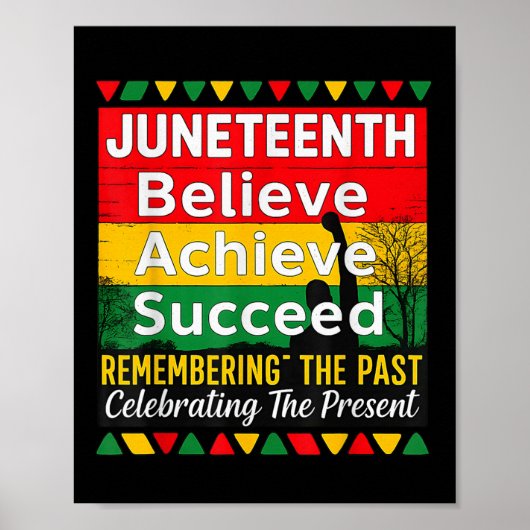 Juneteenth is mijn Onafhankelijkheidsdag Zwarte Tr Poster (Voorkant)