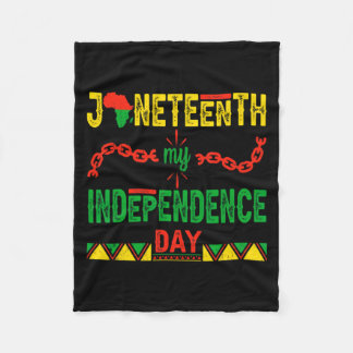 Juneteenth is mijn onafhankelijkheidsdag zwarte vr fleece deken