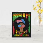 Juneteenth is mijn Onafhankelijkheidsdag Zwarte Vr Kaart (Gele Bloem)