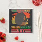 Juneteenth is mijn onafhankelijkheidsdag Zwarte vr Servet (Insitu)