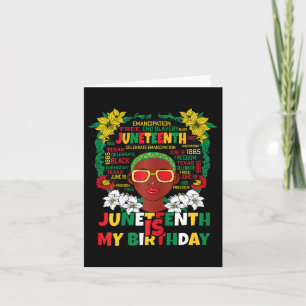 Juneteenth is mijn verjaardag voor vrouwen en meis kaart