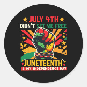 Juneteenth is mijn voorouder van Independence Day Ronde Sticker