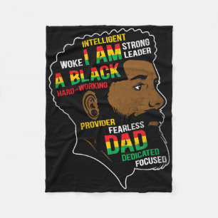Juneteenth is mijn zwarte vader op Onafhankelijkhe Fleece Deken